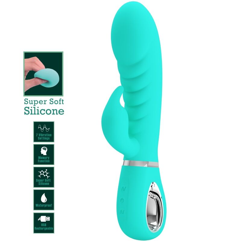 PRETTY LOVE - PRESCOTT MULTIFUNCTION G-SPOT VIBRATOR AQUA GREEN - NOCTURNA DESIRES