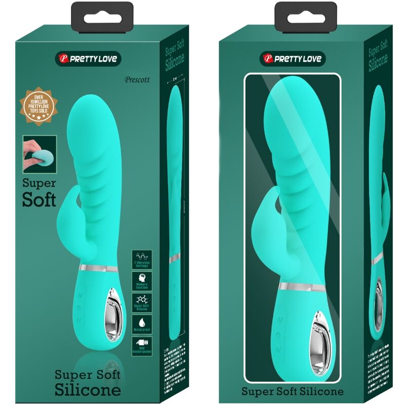 PRETTY LOVE - PRESCOTT MULTIFUNCTION G-SPOT VIBRATOR AQUA GREEN - NOCTURNA DESIRES