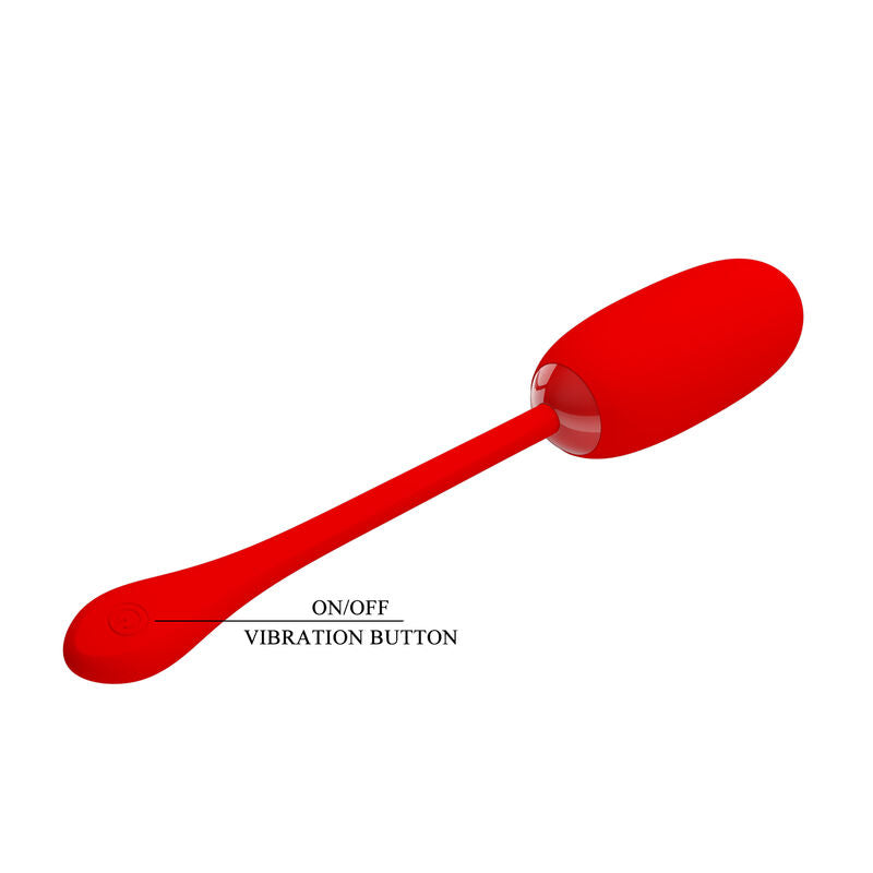 PRETTY LOVE - JULIUS WATERPROOF-RECHARGEABLE VIBRATING EGG RED - NOCTURNA DESIRES