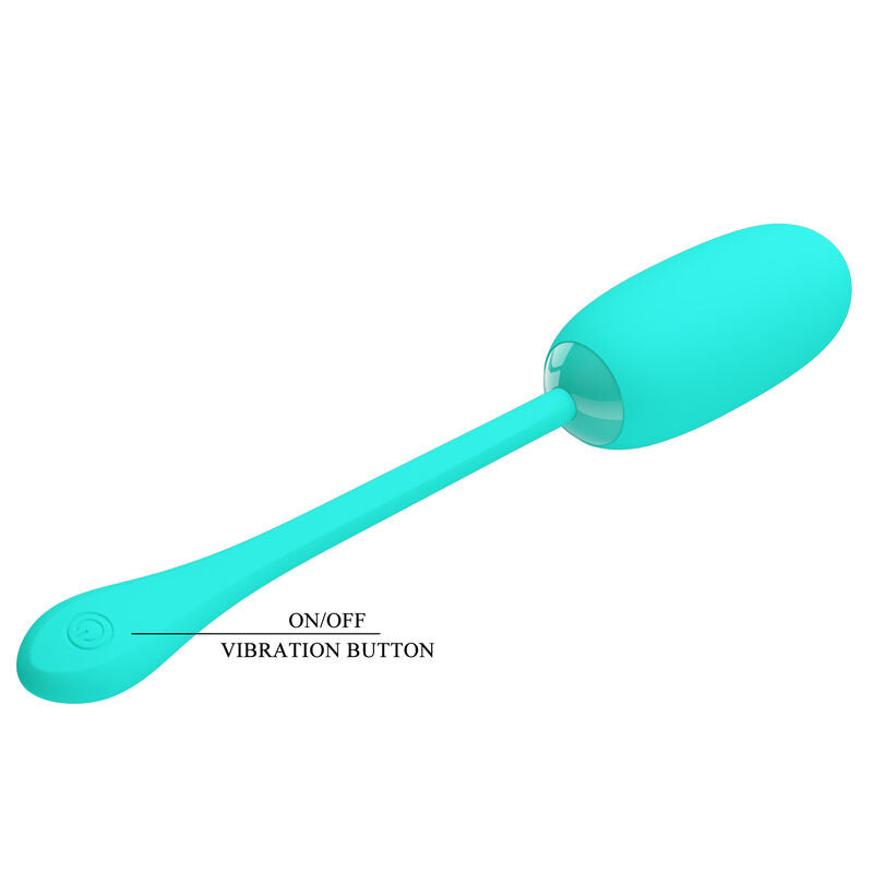PRETTY LOVE - JULIUS WATERPROOF-RECHARGEABLE VIBRATING EGG AQUA GREEN - NOCTURNA DESIRES