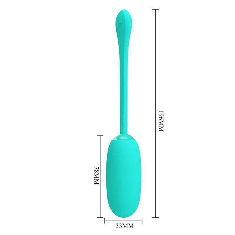 PRETTY LOVE - JULIUS WATERPROOF-RECHARGEABLE VIBRATING EGG AQUA GREEN - NOCTURNA DESIRES