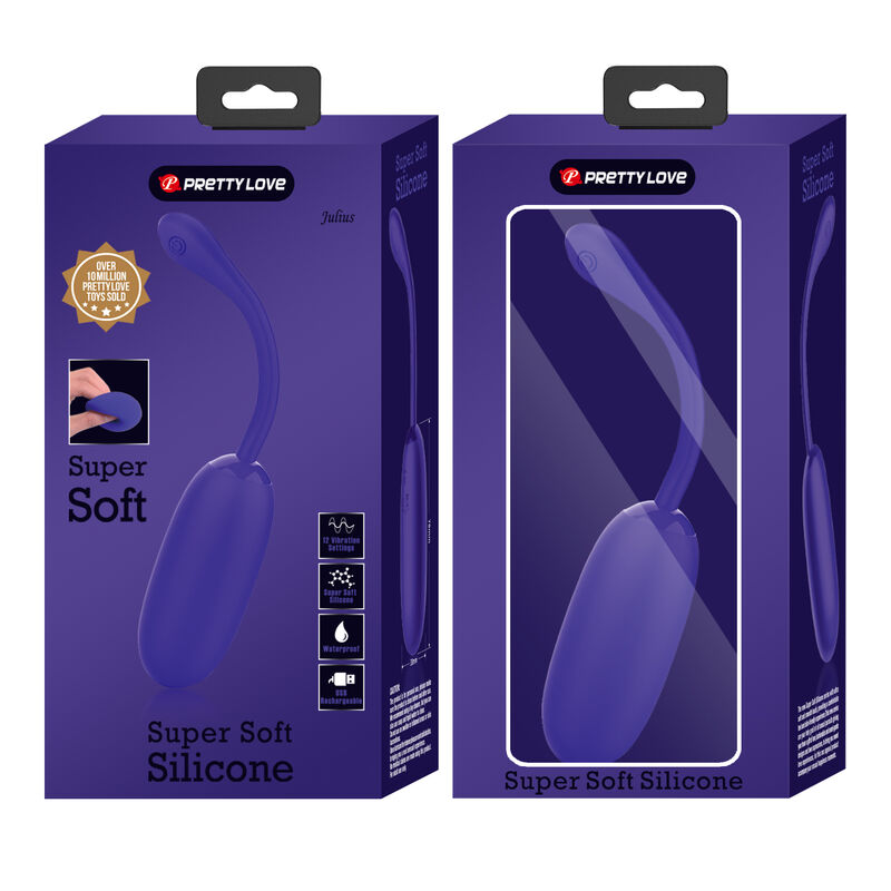 PRETTY LOVE - JULIUS WATERPROOF-RECHARGEABLE VIBRATING EGG PURPLE - NOCTURNA DESIRES