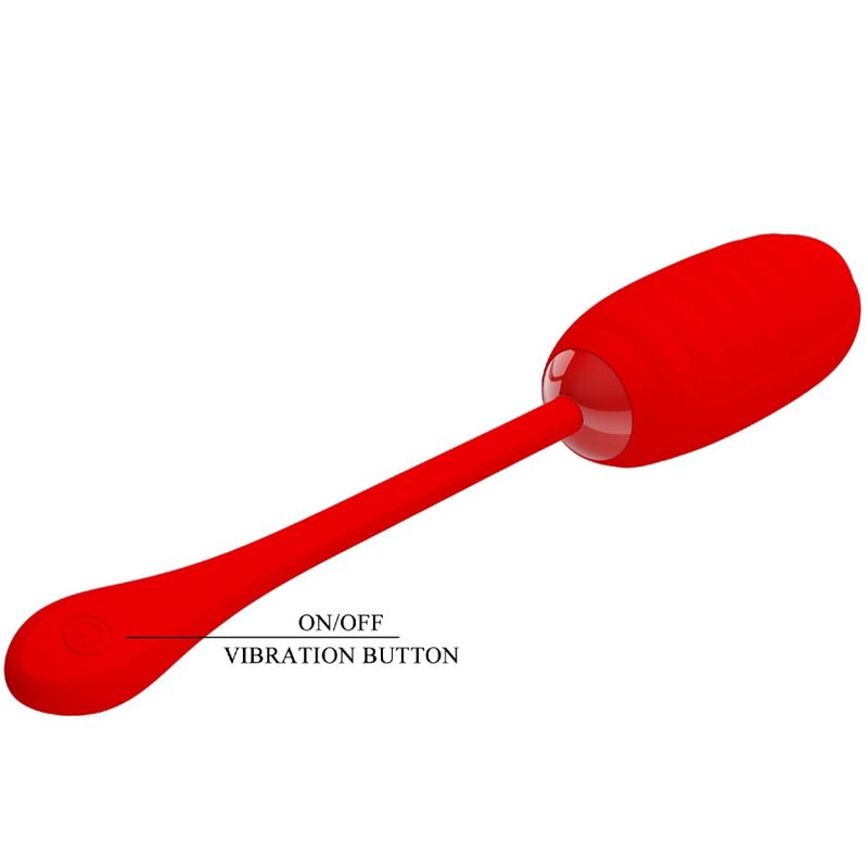 PRETTY LOVE - KIRK RECHARGEABLE VIBRATING EGG RED - NOCTURNA DESIRES
