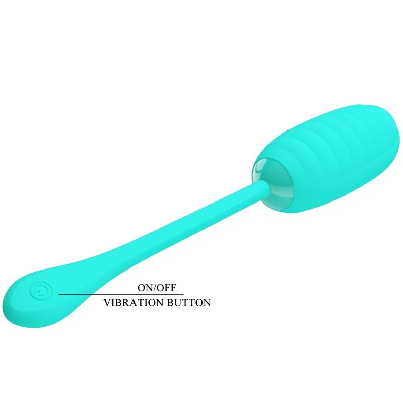 PRETTY LOVE - KIRK RECHARGEABLE VIBRATING EGG AQUA GREEN - NOCTURNA DESIRES