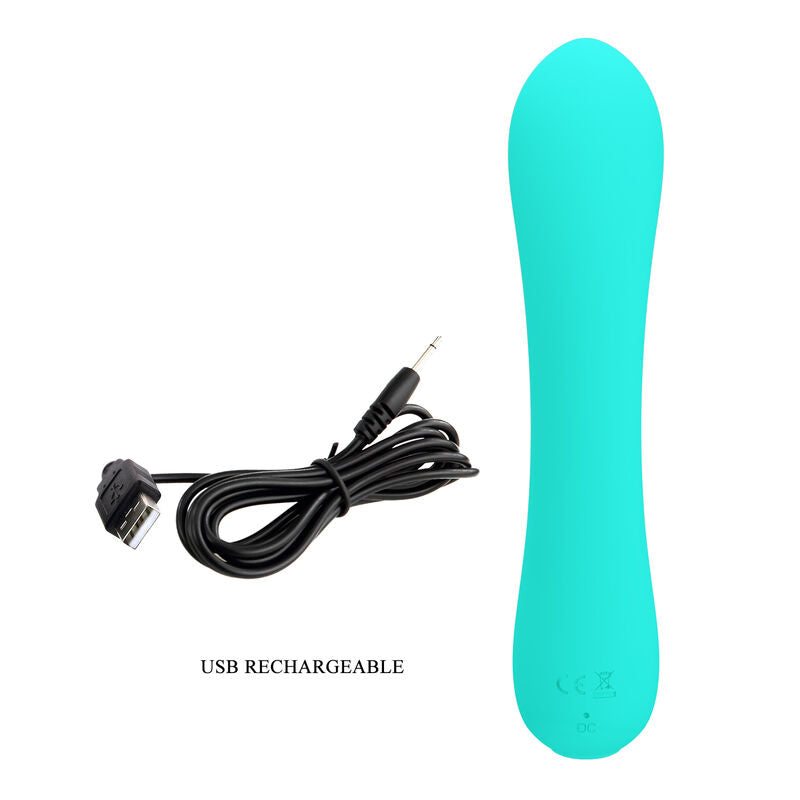 PRETTY LOVE - PRESCOTT RECHARGEABLE VIBRATOR AQUA GREEN - NOCTURNA DESIRES