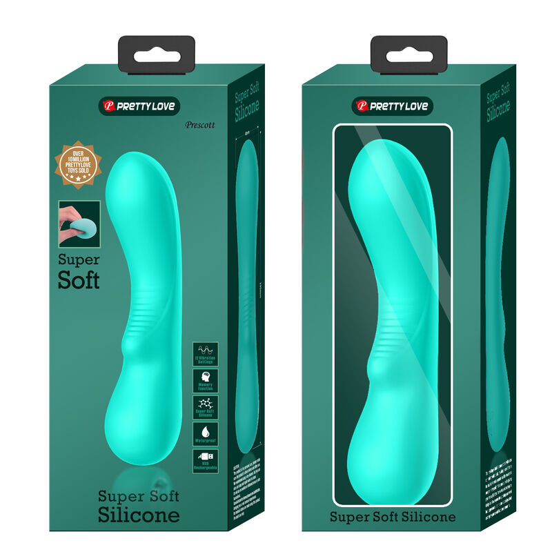 PRETTY LOVE - PRESCOTT RECHARGEABLE VIBRATOR AQUA GREEN - NOCTURNA DESIRES