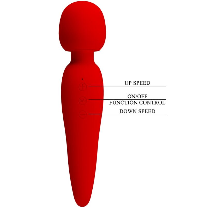 PRETTY LOVE - MEREDITH MASSAGER 12 VIBRATION MODES RED - NOCTURNA DESIRES