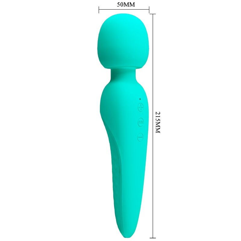 PRETTY LOVE - MEREDITH MASSAGER 12 VIBRATION MODES AQUA GREEN - NOCTURNA DESIRES