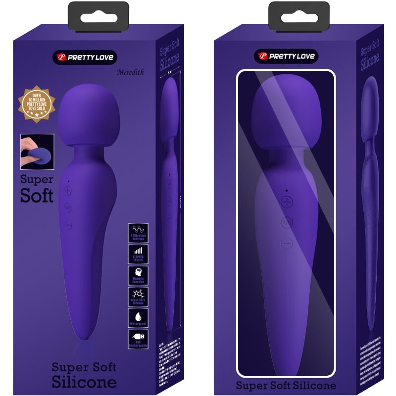 PRETTY LOVE - MEREDITH MASSAGER 12 VIBRATION MODES PURPLE - NOCTURNA DESIRES