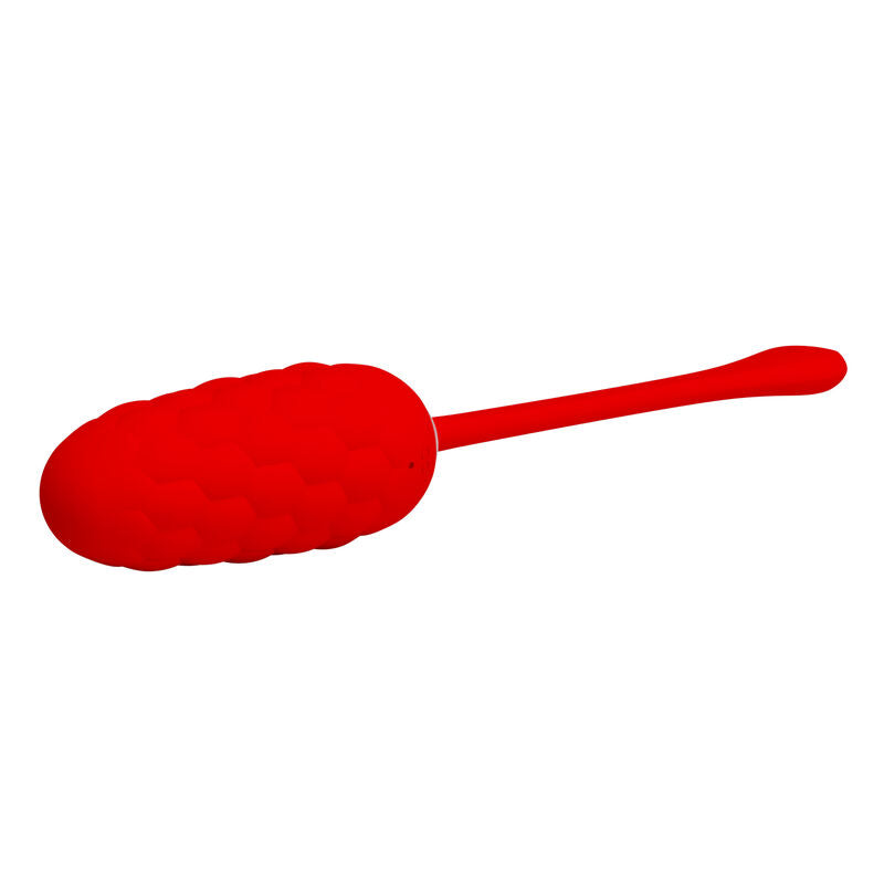 PRETTY LOVE - VIBRATING EGG WITH RED RECHARGEABLE MARINE TEXTURE - NOCTURNA DESIRES
