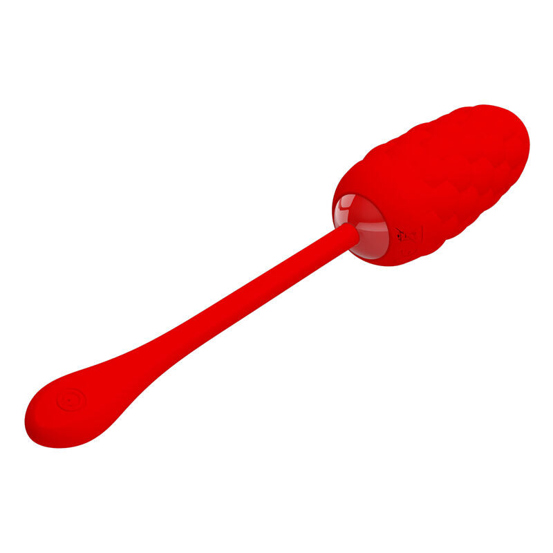 PRETTY LOVE - VIBRATING EGG WITH RED RECHARGEABLE MARINE TEXTURE - NOCTURNA DESIRES