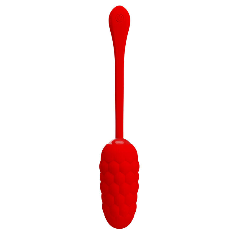 PRETTY LOVE - VIBRATING EGG WITH RED RECHARGEABLE MARINE TEXTURE - NOCTURNA DESIRES
