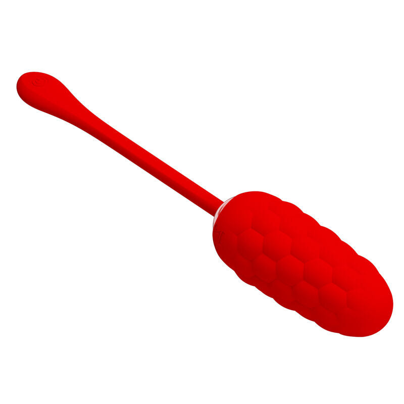 PRETTY LOVE - VIBRATING EGG WITH RED RECHARGEABLE MARINE TEXTURE - NOCTURNA DESIRES