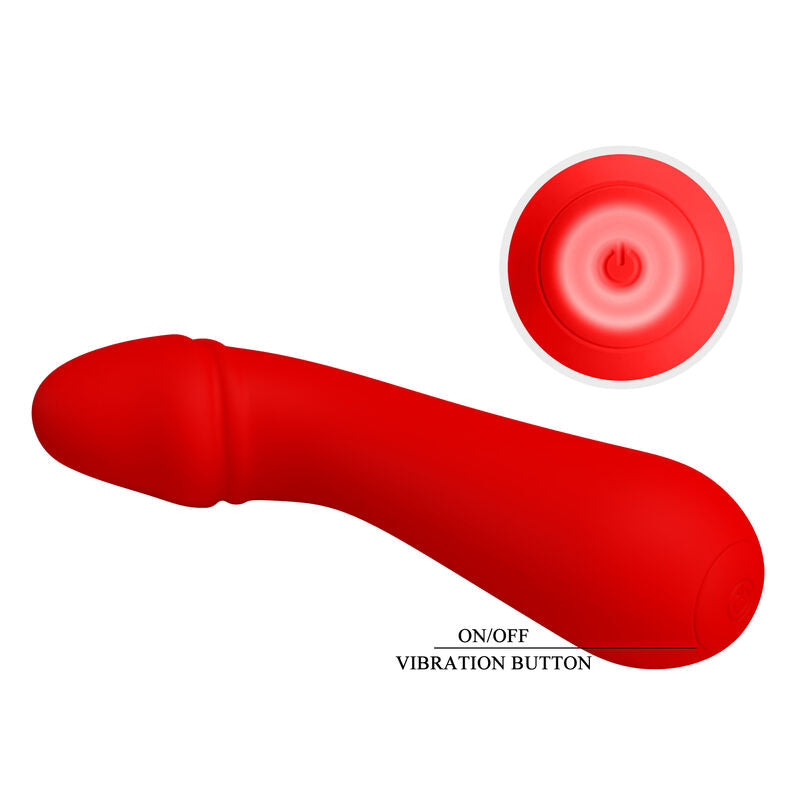 PRETTY LOVE - CETUS RECHARGEABLE VIBRATOR RED - NOCTURNA DESIRES