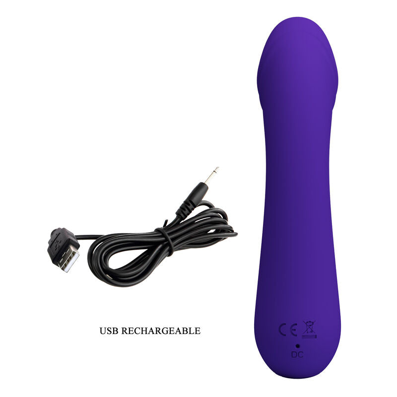 PRETTY LOVE - CETUS RECHARGEABLE VIBRATOR PURPLE - NOCTURNA DESIRES