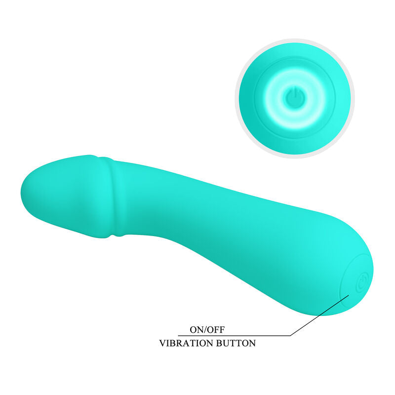 PRETTY LOVE - CETUS RECHARGEABLE VIBRATOR AQUA GREEN - NOCTURNA DESIRES