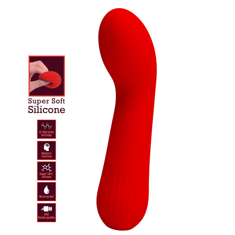 PRETTY LOVE - FAUN RECHARGEABLE VIBRATOR RED - NOCTURNA DESIRES
