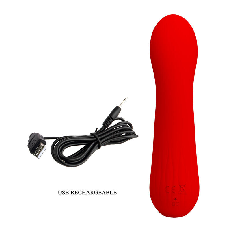 PRETTY LOVE - FAUN RECHARGEABLE VIBRATOR RED - NOCTURNA DESIRES