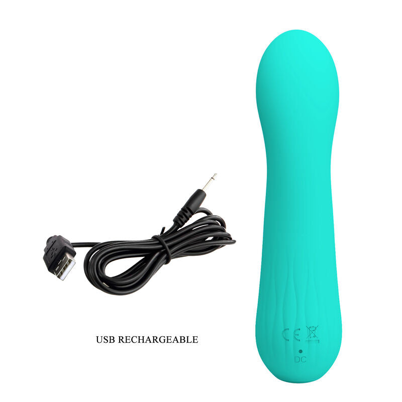 PRETTY LOVE - FAUN RECHARGEABLE VIBRATOR AQUA GREEN - NOCTURNA DESIRES