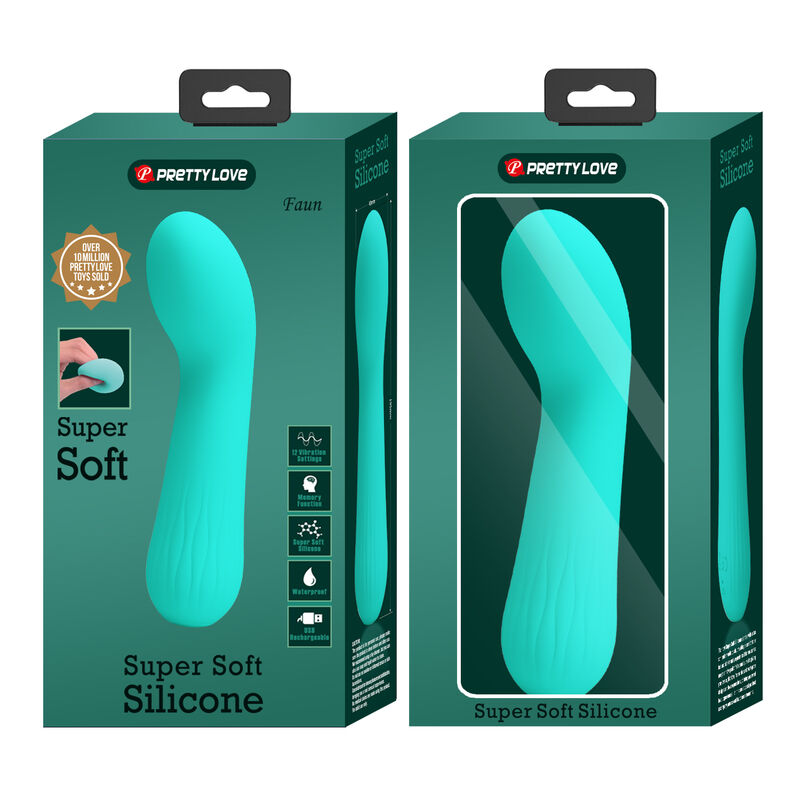PRETTY LOVE - FAUN RECHARGEABLE VIBRATOR AQUA GREEN - NOCTURNA DESIRES