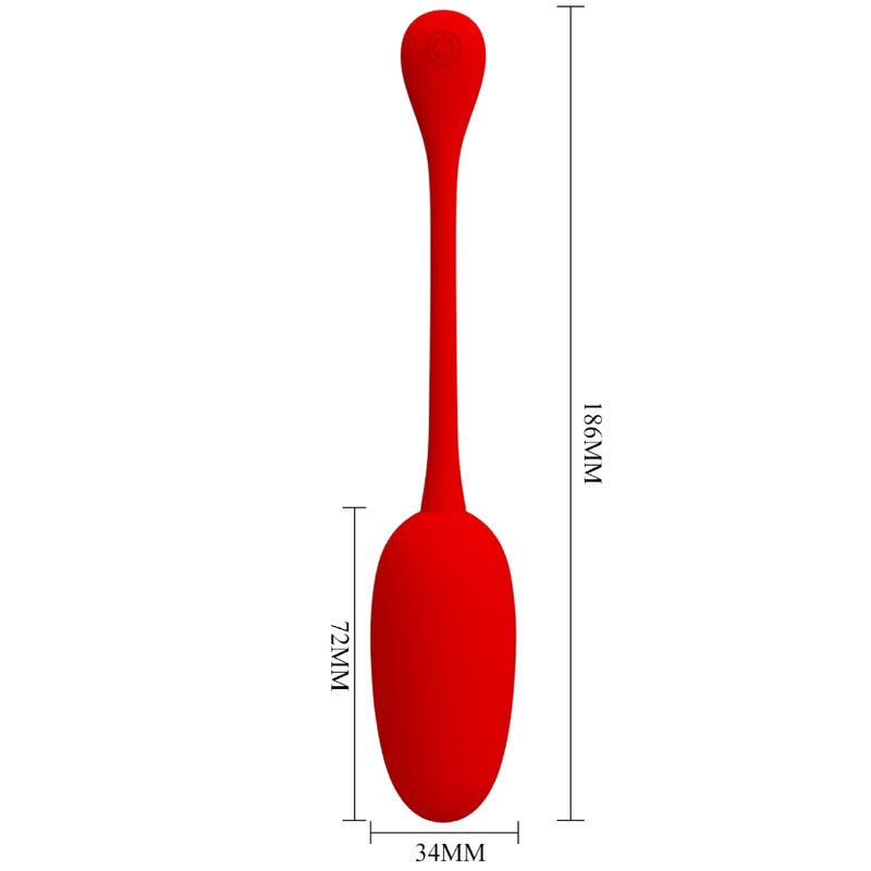 PRETTY LOVE - KNUCKER RED RECHARGEABLE VIBRATING EGG - NOCTURNA DESIRES