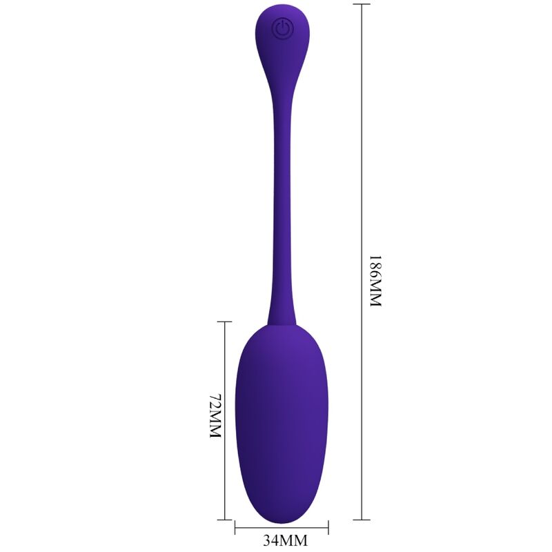 PRETTY LOVE - KNUCKER PURPLE RECHARGEABLE VIBRATING EGG - NOCTURNA DESIRES