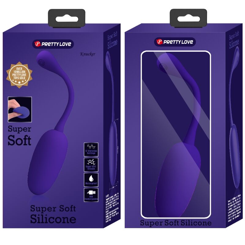 PRETTY LOVE - KNUCKER PURPLE RECHARGEABLE VIBRATING EGG - NOCTURNA DESIRES