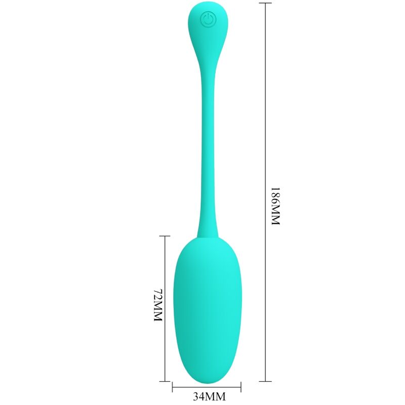 PRETTY LOVE - KNUCKER WATER GREEN RECHARGEABLE VIBRATING EGG - NOCTURNA DESIRES
