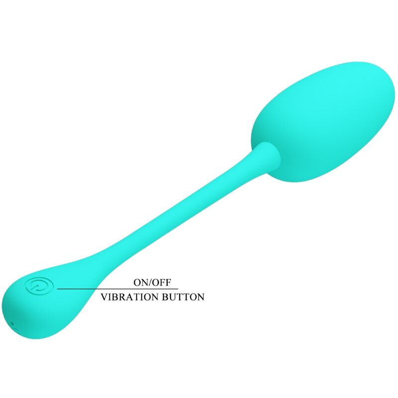 PRETTY LOVE - KNUCKER WATER GREEN RECHARGEABLE VIBRATING EGG - NOCTURNA DESIRES