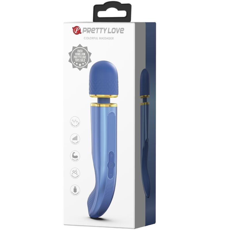 PRETTY LOVE - MASSAGER 7 VIBRATION MODES BLUE - NOCTURNA DESIRES