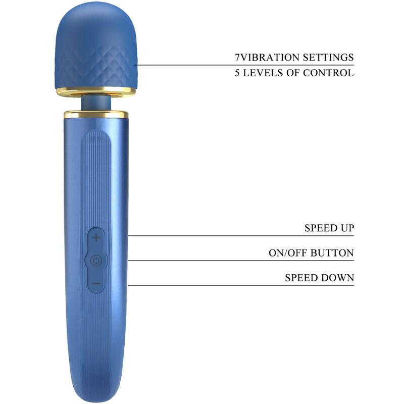 PRETTY LOVE - MASSAGER 7 VIBRATION MODES BLUE - NOCTURNA DESIRES