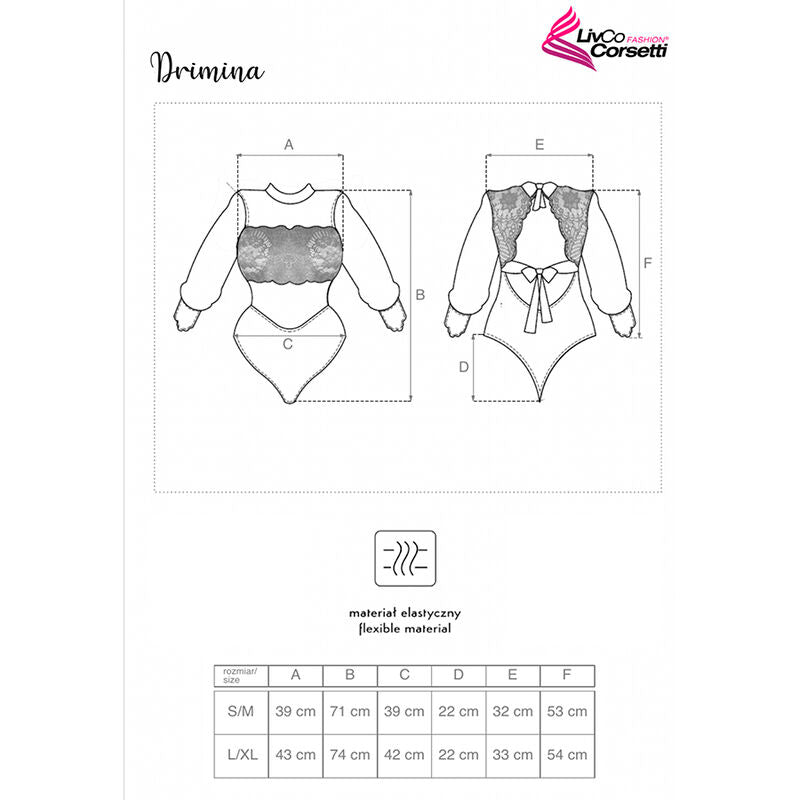 LIVCO CORSETTI FASHION - DRIMINA LC90690 BODY NANVY BLUE - NOCTURNA DESIRES
