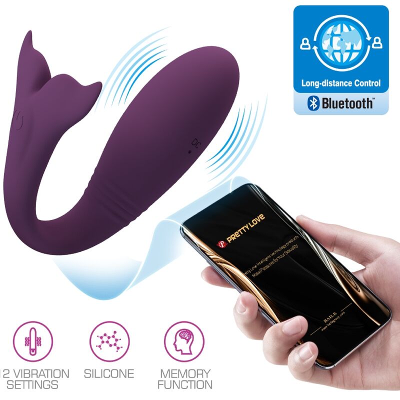 PRETTY LOVE - JAYLEEN VIBRATOR APP REMOTE CONTROL PURPLE - NOCTURNA DESIRES