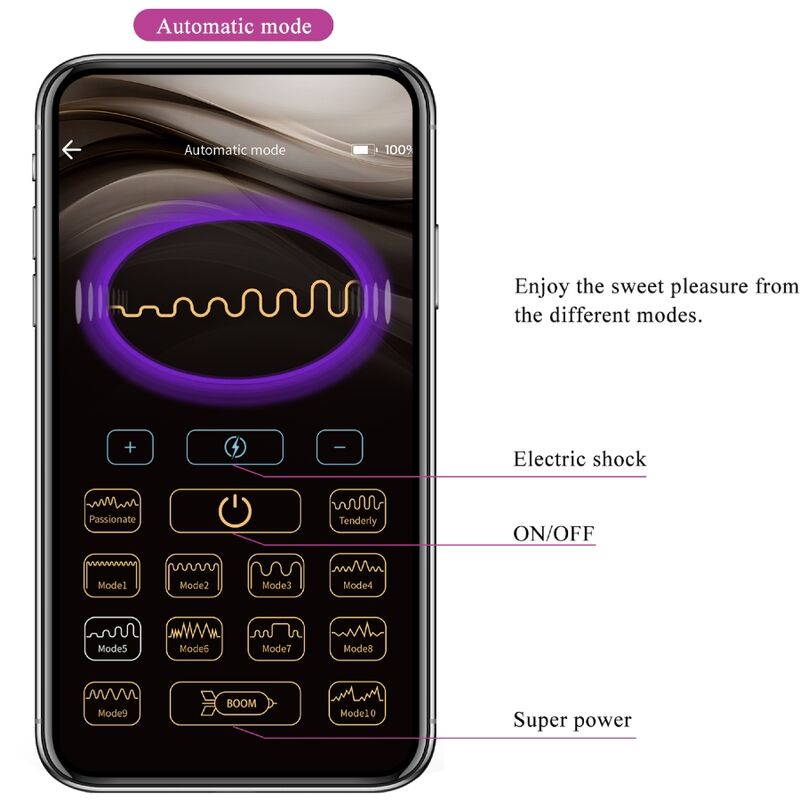 PRETTY LOVE - JEFFERSON APP CONTROLLED ANAL PLUG PURPLE - NOCTURNA DESIRES