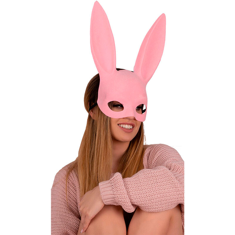 LIVCO CORSETTI FASHION - KOHU RABBIT PINK MJ009 MASK ONE SIZE - NOCTURNA DESIRES