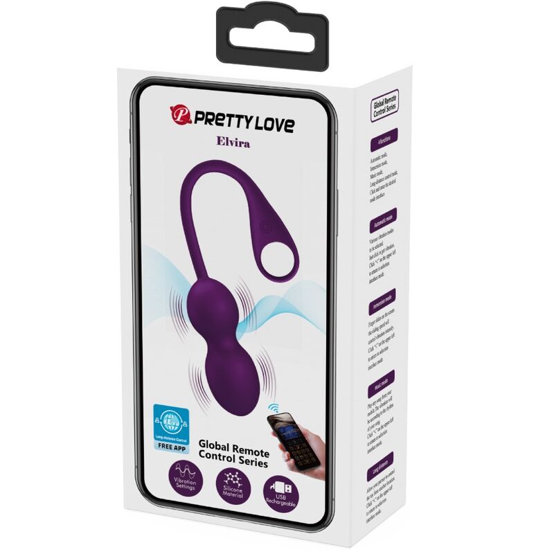 PRETTY LOVE - ELVIRA KEGEL BALLS APP REMOTE CONTROL PURPLE - NOCTURNA DESIRES