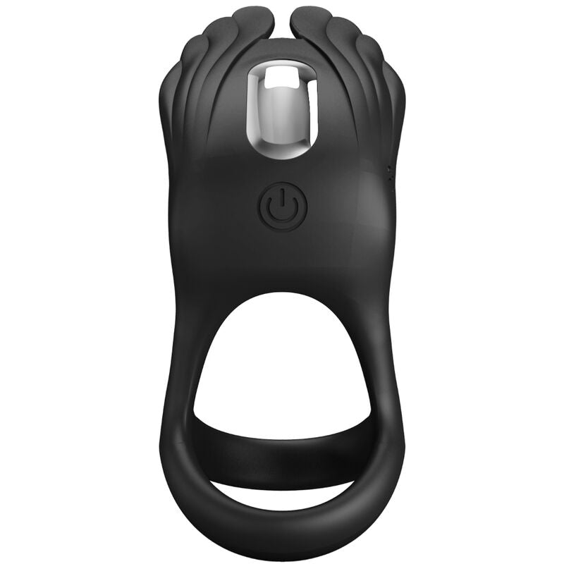 PRETTY LOVE - SILAS VIBRANT PENIS RING 7 VIBRATIONS BLACK SILICONE - NOCTURNA DESIRES
