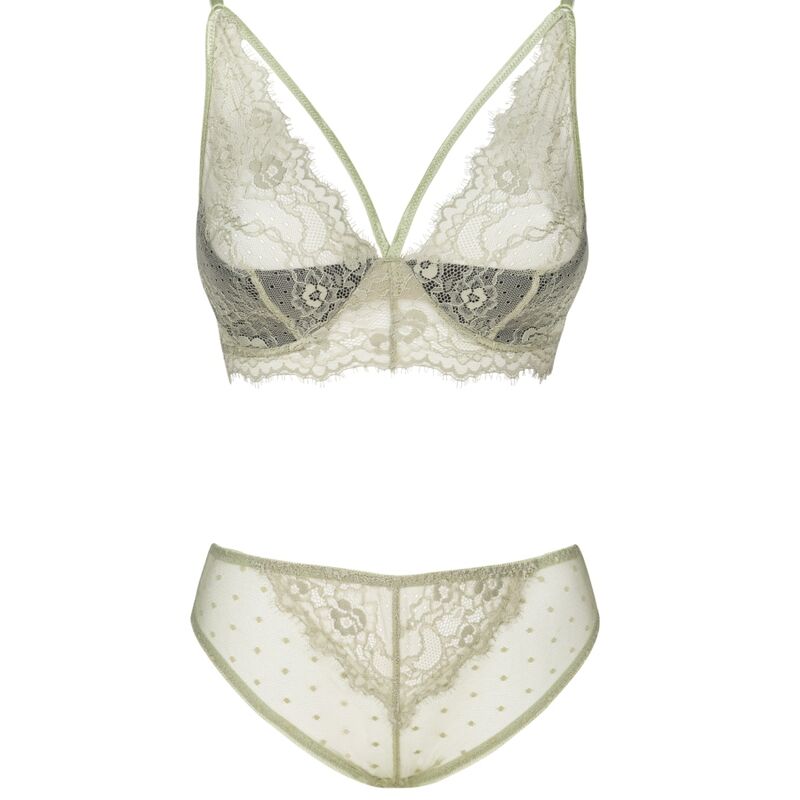 LIVCO CORSETTI FASHION - PINE LC 90667 BRA + PANTY KHAKI - NOCTURNA DESIRES