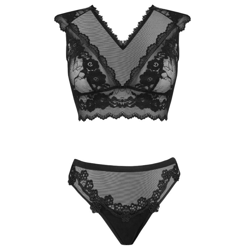 LIVCO CORSETTI FASHION - TIMOSAN LC 90631 BRA + PANTY BLACK - NOCTURNA DESIRES