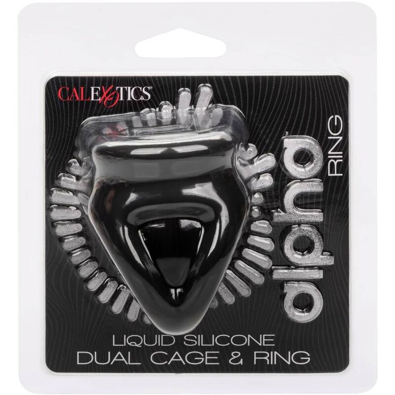 CALEXOTICS - ALPHA DUAL CAGE RING BLACK - NOCTURNA DESIRES