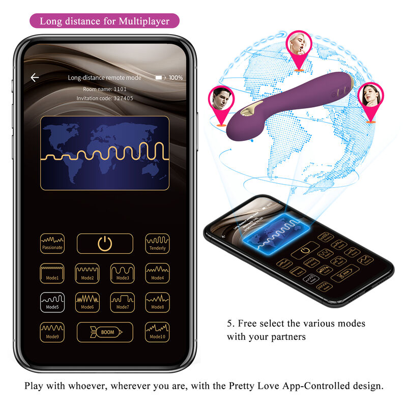 PRETTY LOVE - HECTOR ELECTROSHOCK VIBRATOR BY APP CONTROL PURPLE - NOCTURNA DESIRES