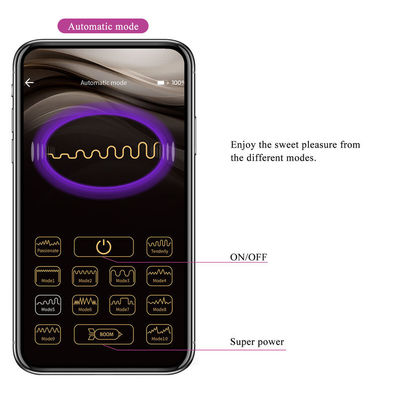 PRETTY LOVE - HECTOR ELECTROSHOCK VIBRATOR BY APP CONTROL PURPLE - NOCTURNA DESIRES