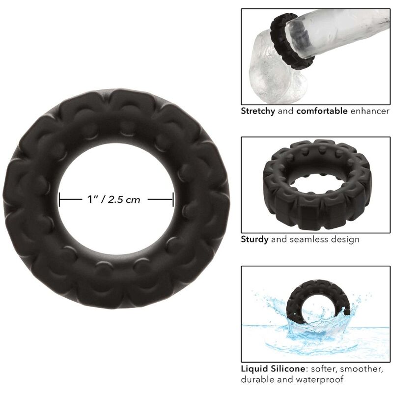 CALEXOTICS - ALPHA PROLONG TREAD RING BLACK - NOCTURNA DESIRES