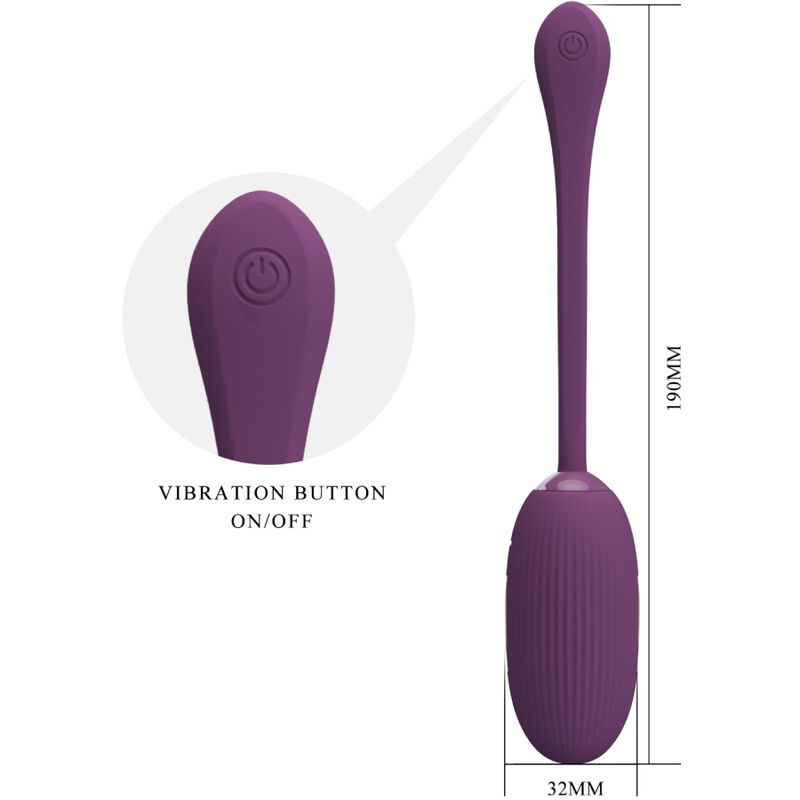 PRETTY LOVE - DOREEN PURPLE RECHARGEABLE VIBRATING EGG - NOCTURNA DESIRES