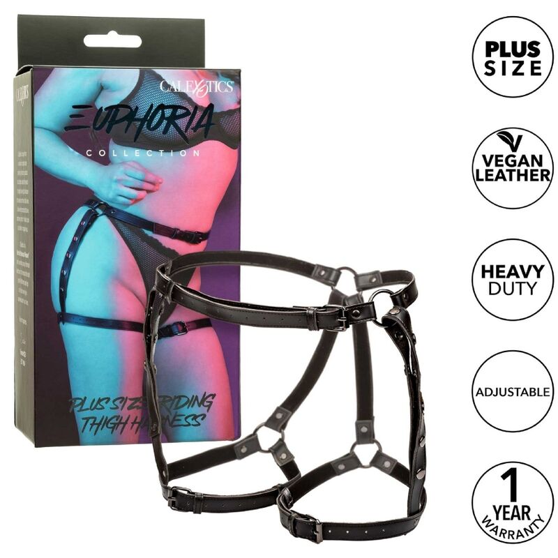 CALEXOTICS - EUPHORIA PLUS SIZE RIDING THIGH HARNESS - NOCTURNA DESIRES