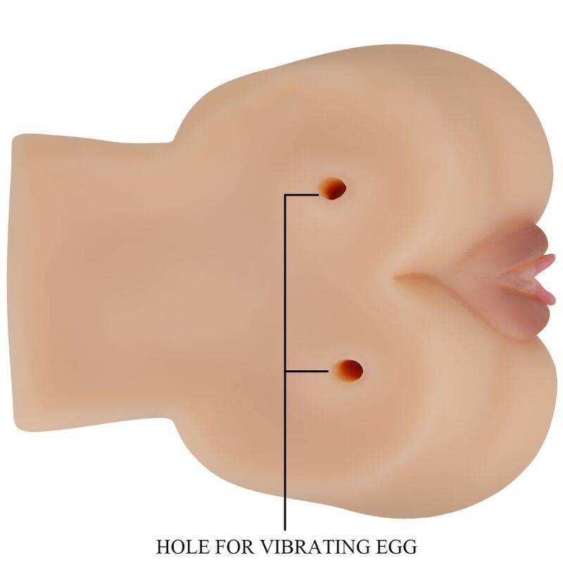 CRAZY BULL - REALISTIC VAGINA AND ANUS KYLIE VIBRATOR - NOCTURNA DESIRES