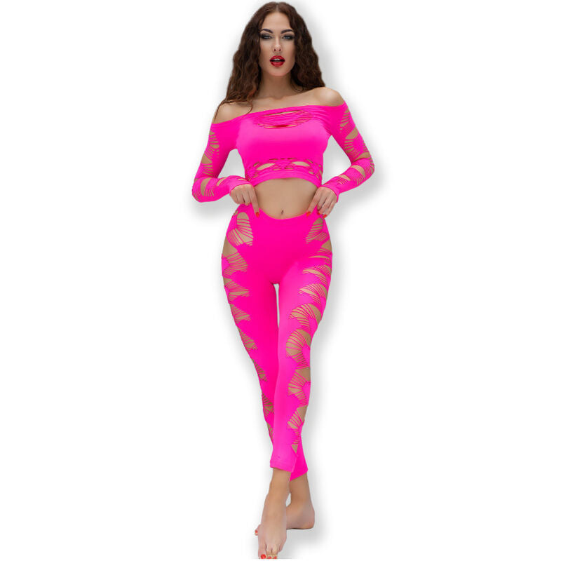 CHILIROSE - CR 4632 TOP & PANT FUCHSIA S/L - NOCTURNA DESIRES