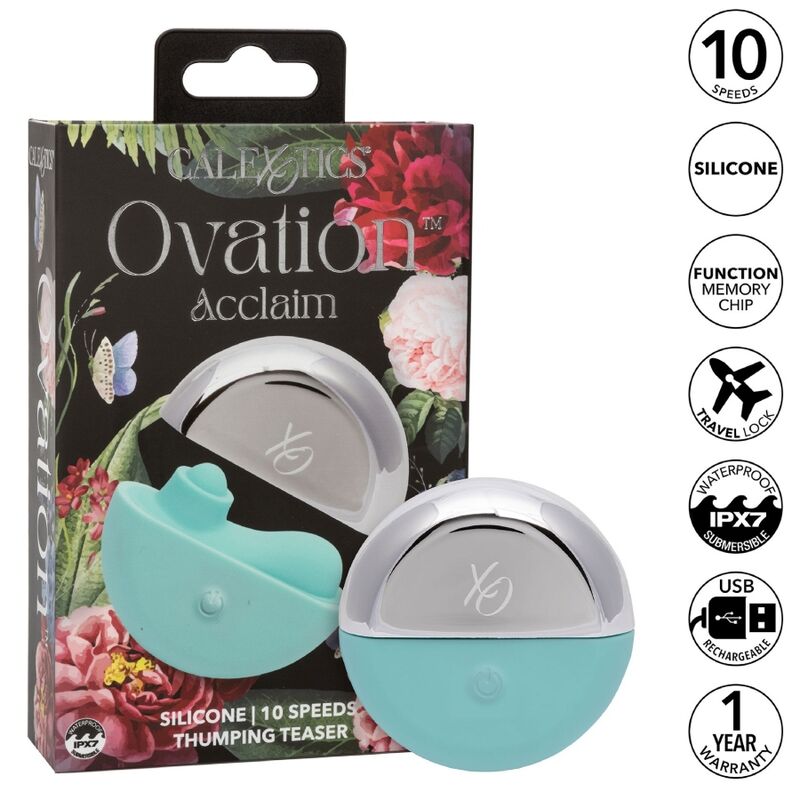 CALEXOTICS - OVATION ACCLAIM STIMULATOR AQUA GREEN - NOCTURNA DESIRES