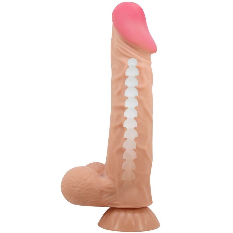PRETTY LOVE - SLIDING SKIN SERIES REALISTIC DILDO WITH SLIDING SKIN SUCTION CUP 24 CM - NOCTURNA DESIRES