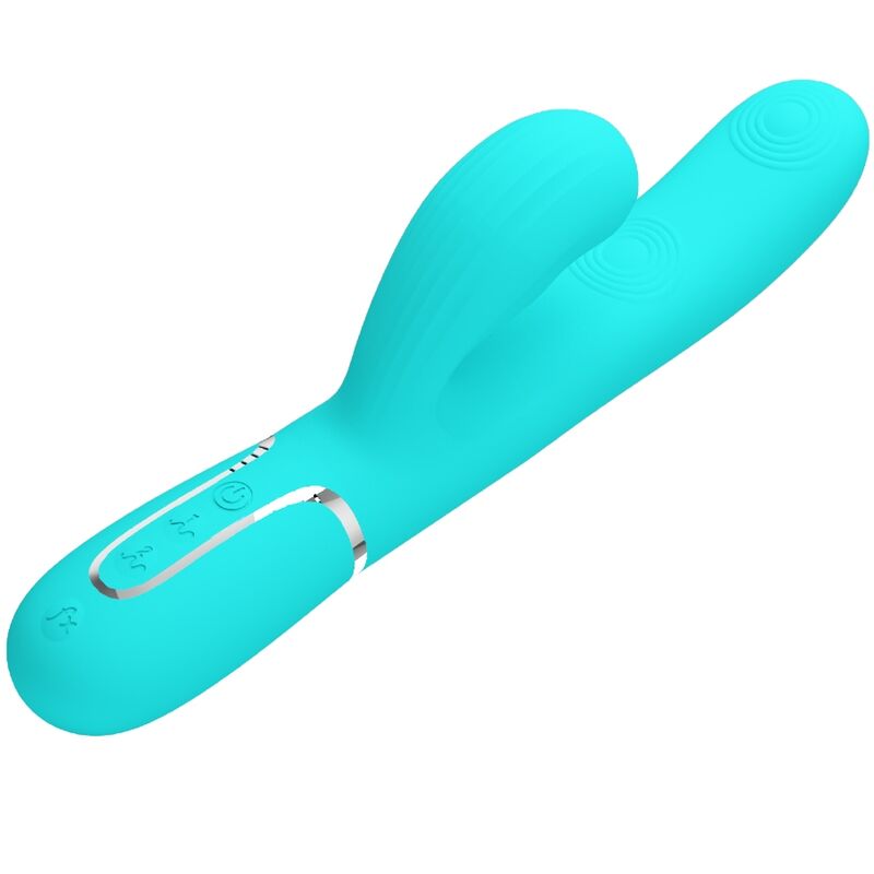 PRETTY LOVE - PERLITA MULTIFUNCTION 3 IN 1 G-SPOT VIBRATOR AQUA GREEN - NOCTURNA DESIRES